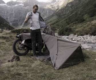 Tienda de campaña pequeña para moto custom